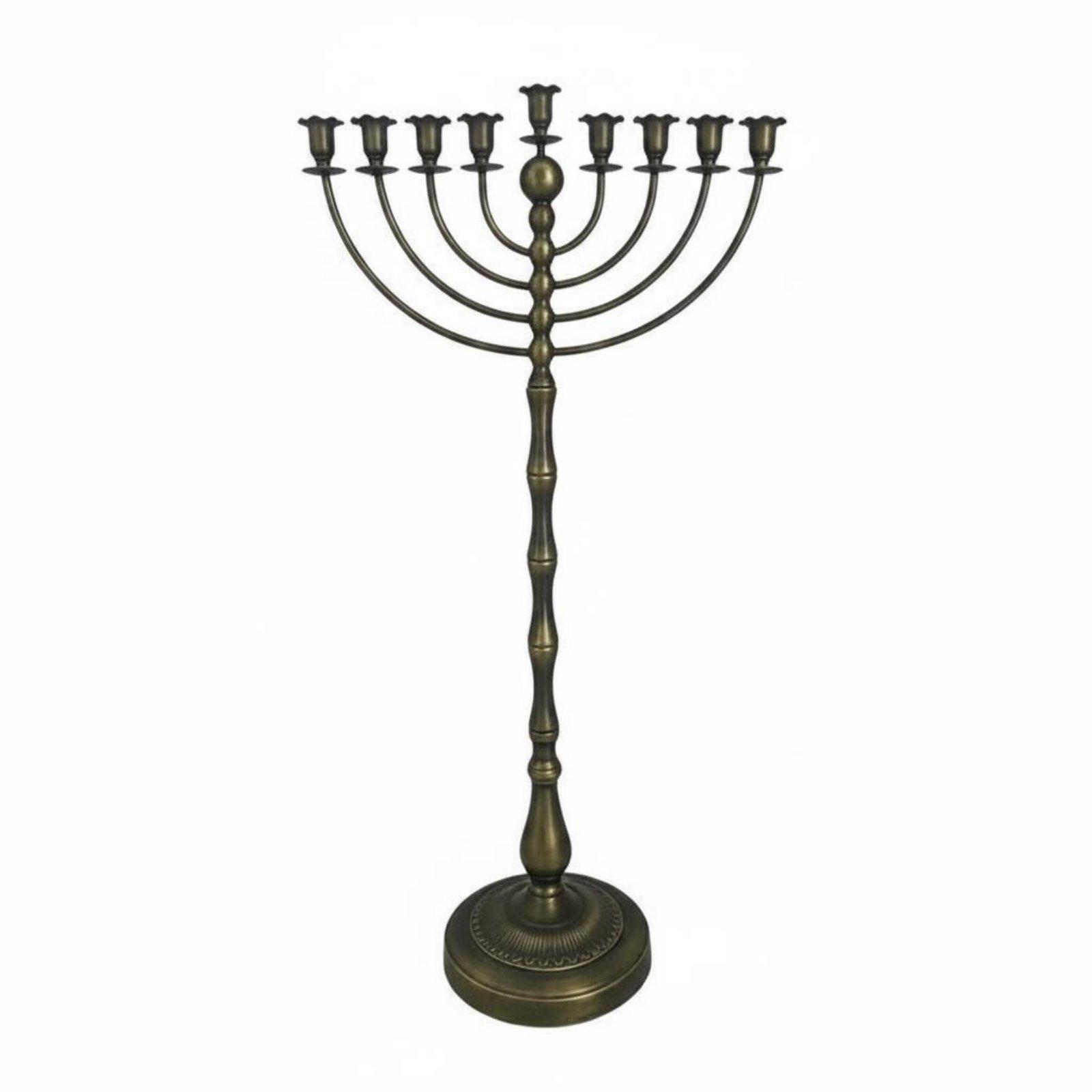 Home & Hotel Textiles Private Limited - Antique Bronze Menorah Stand Metal Construction