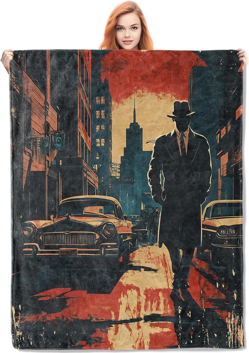 Home Textiles & Furnishings - Noir Detective Blanket Gifts for Women