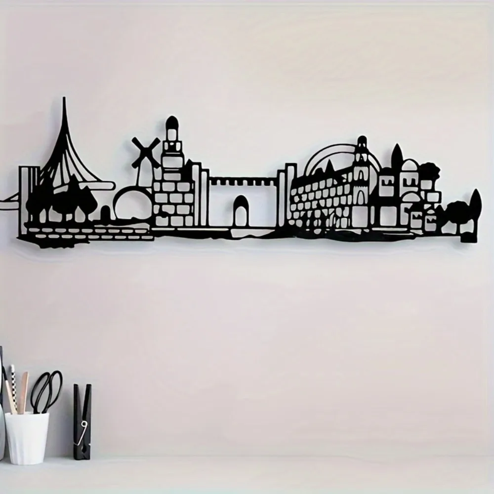 Home & Hotel Textiles Private Limited - CIFBUY Iron Wall Art Jerusalem Skyline