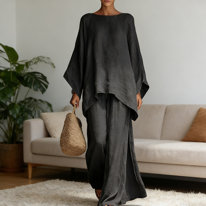Home Textiles Store - Spring New Fashion Linen Loose Long-sleeved