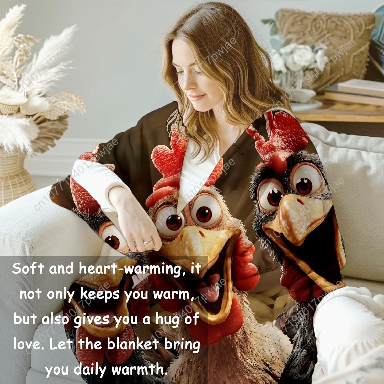 Chickens Blanket Gifts for Wom - Home Textiles & Furnishings recension och pris