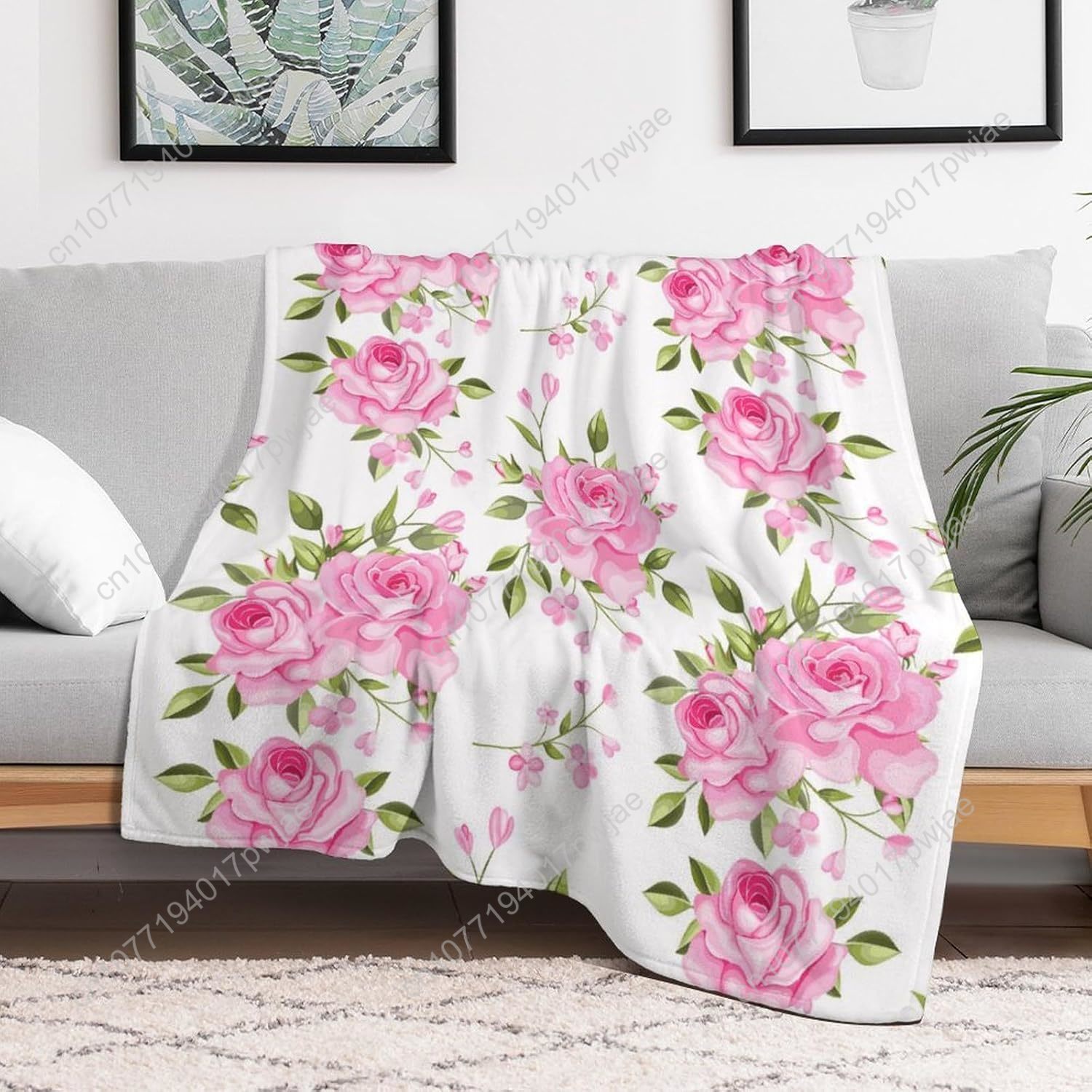 Pink Flower Throw Blanket Flor - Home Textiles & Furnishings recension och pris