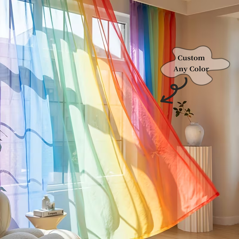 Custom 2D Flat 2pcs Sheer Curt - Home Textiles & Furnishings recension och pris