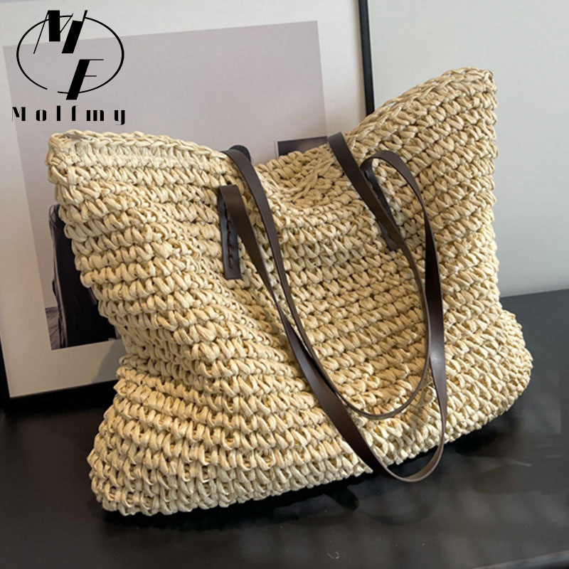 Straw Woven Tote Bags Casual L - Home Textiles Store recension och pris