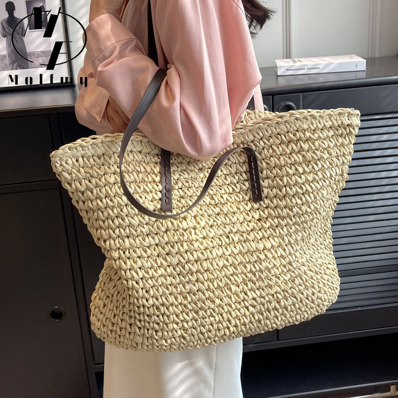 Straw Woven Tote Bags Casual L - Home Textiles Store recension och pris
