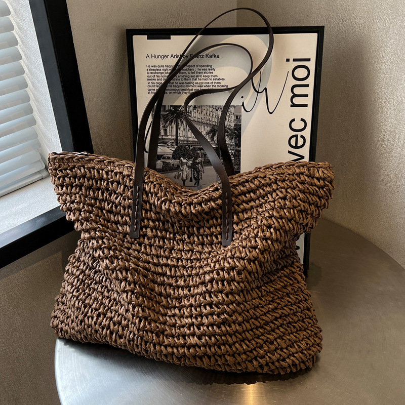 Straw Woven Tote Bags Casual L - Home Textiles Store recension och pris