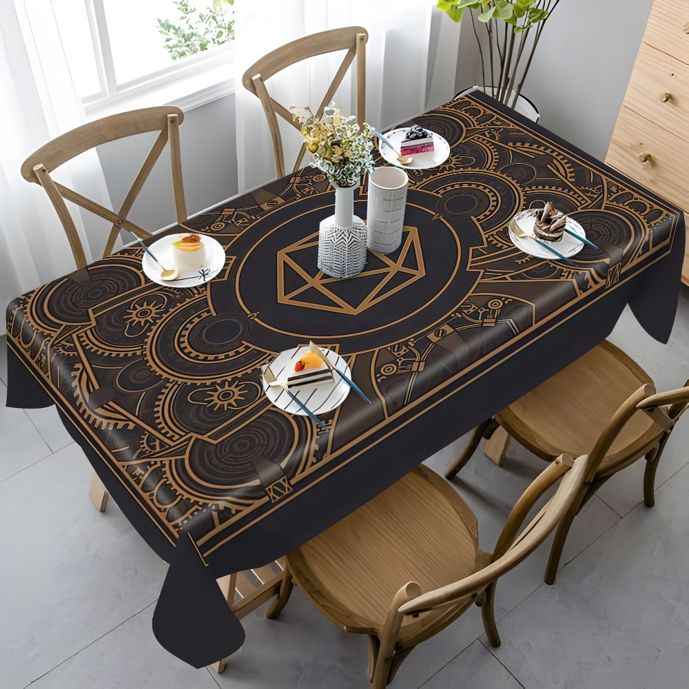 Steampunk Black Golden Gear Pa - Home Textiles & Furnishings recension och pris