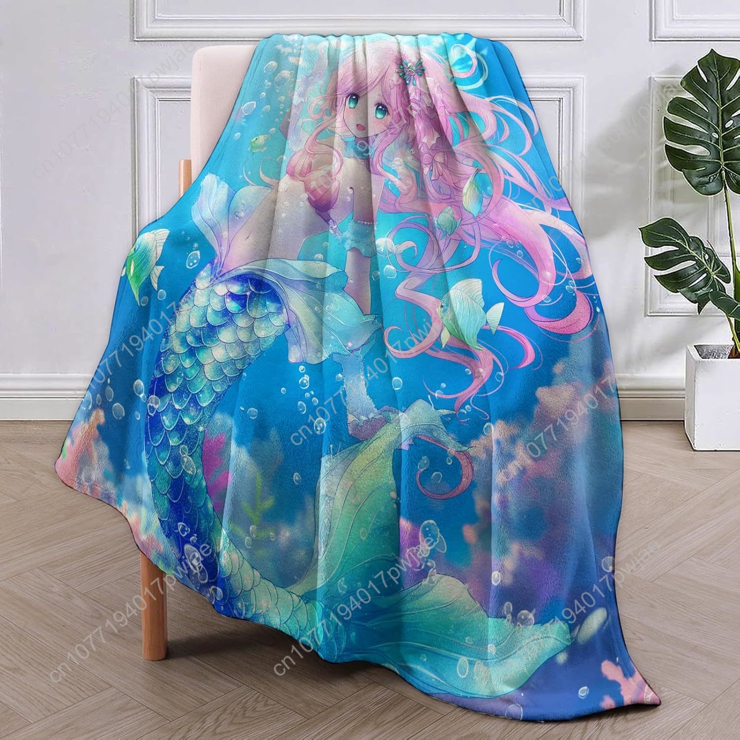 Cute Mermaid Blanket Cartoon F - Home Textiles & Furnishings recension och pris