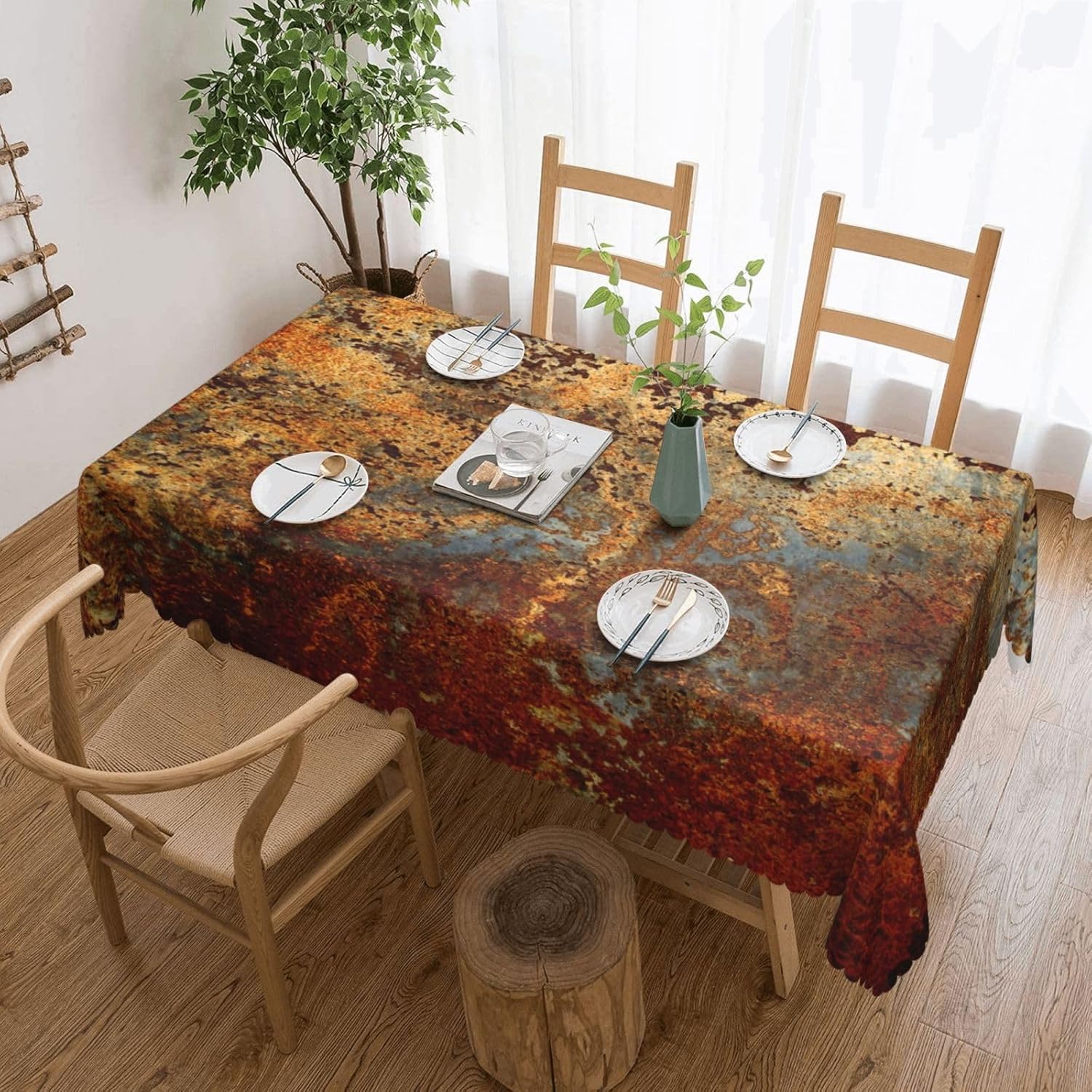 Industrial Brown Rust Metal Ta - Home Textiles Industry recension och pris