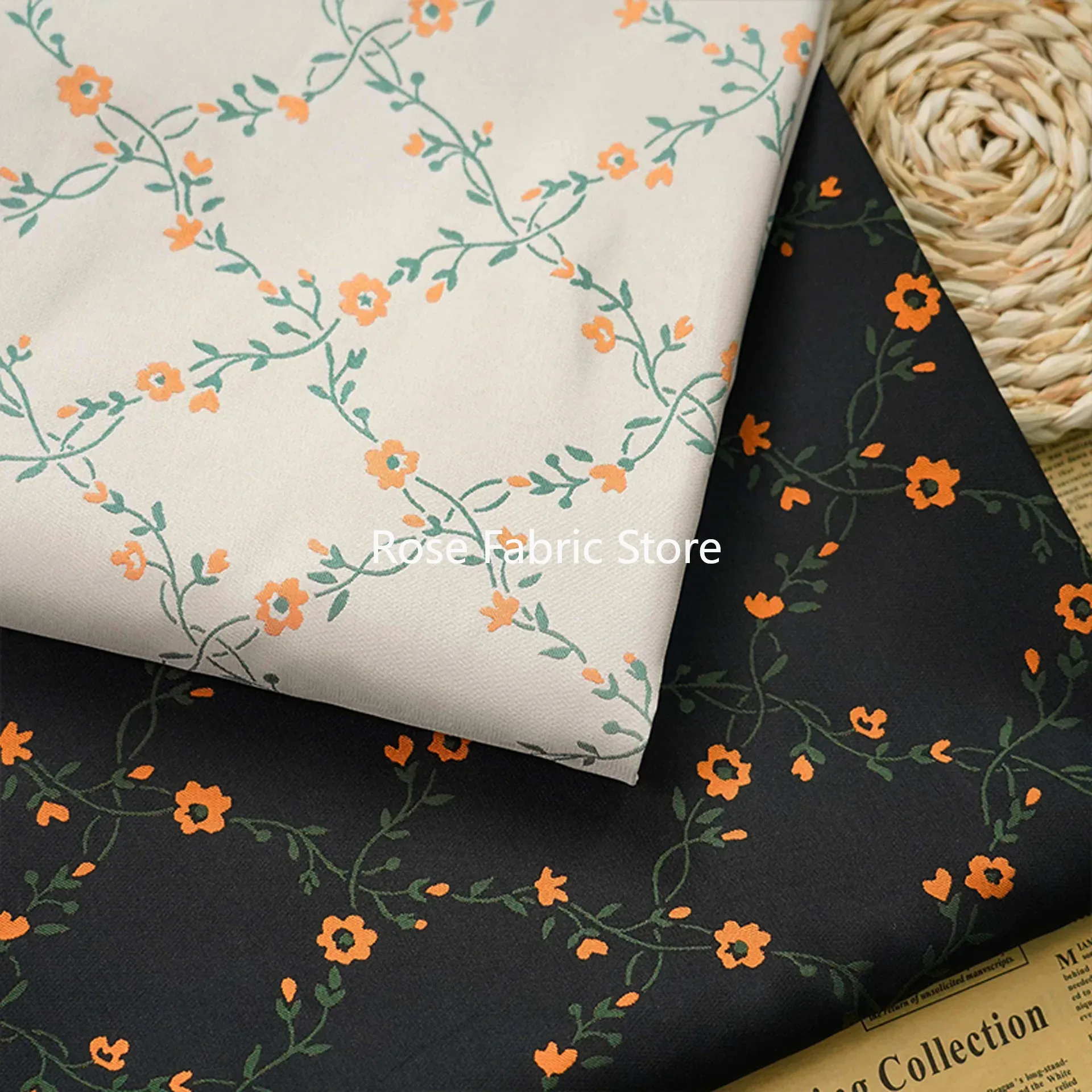 1 Meter Small Flower Yarn Dyed - Home Fashion Textiles recension och pris