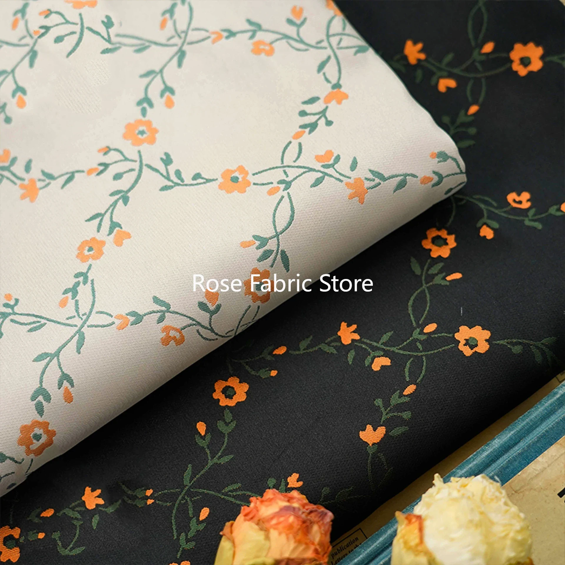 1 Meter Small Flower Yarn Dyed - Home Fashion Textiles recension och pris